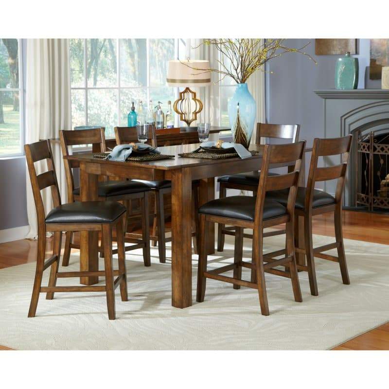 A-America Mariposa Gathering Counter Height Dining Table - Rustic Whiskey