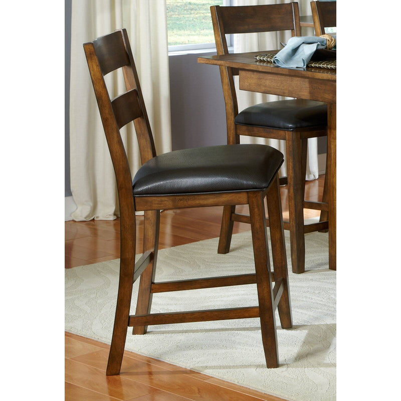 A-America Mariposa Ladder Back Counter Stool - Rustic Whiskey - Set of 2
