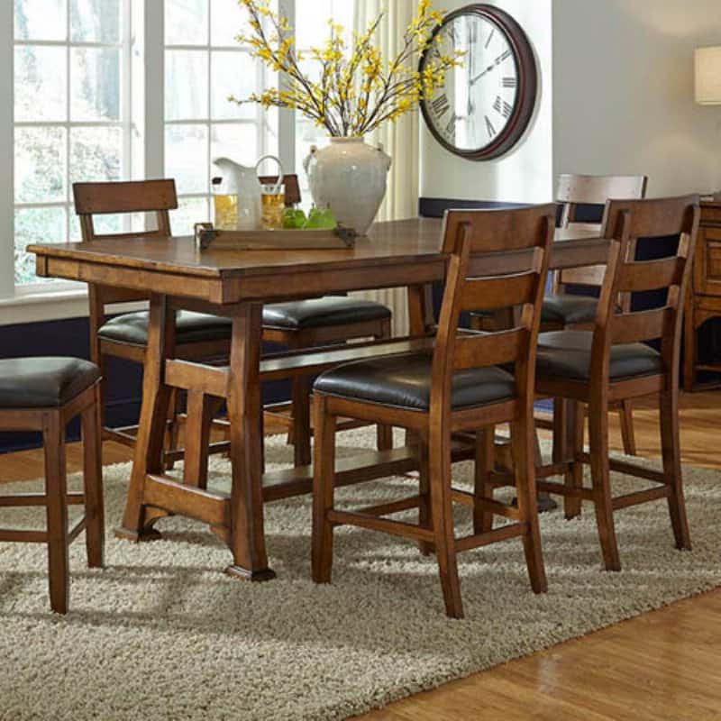 A-America Ozark Counter Height Trestle Dining Table