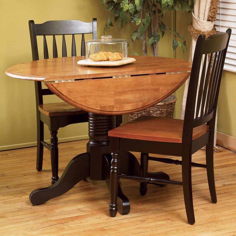 A-America British Isles Round Double Drop-Leaf Dining Table
