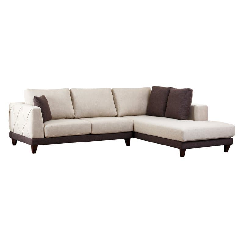 Abbyson Juliette Sectional Sofa - Cream