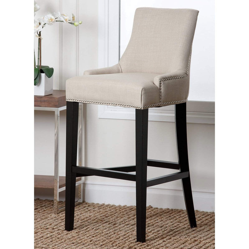 Abbyson Denise Fabric Nailhead Trim Bar Stool