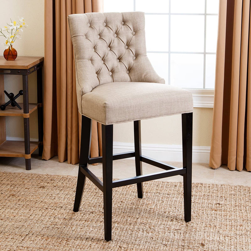 Abbyson Jonathan Tufted Upholstered Bar Stool