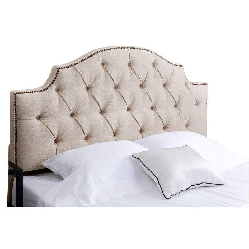 Abbyson Clareman Tufted Linen Headboard