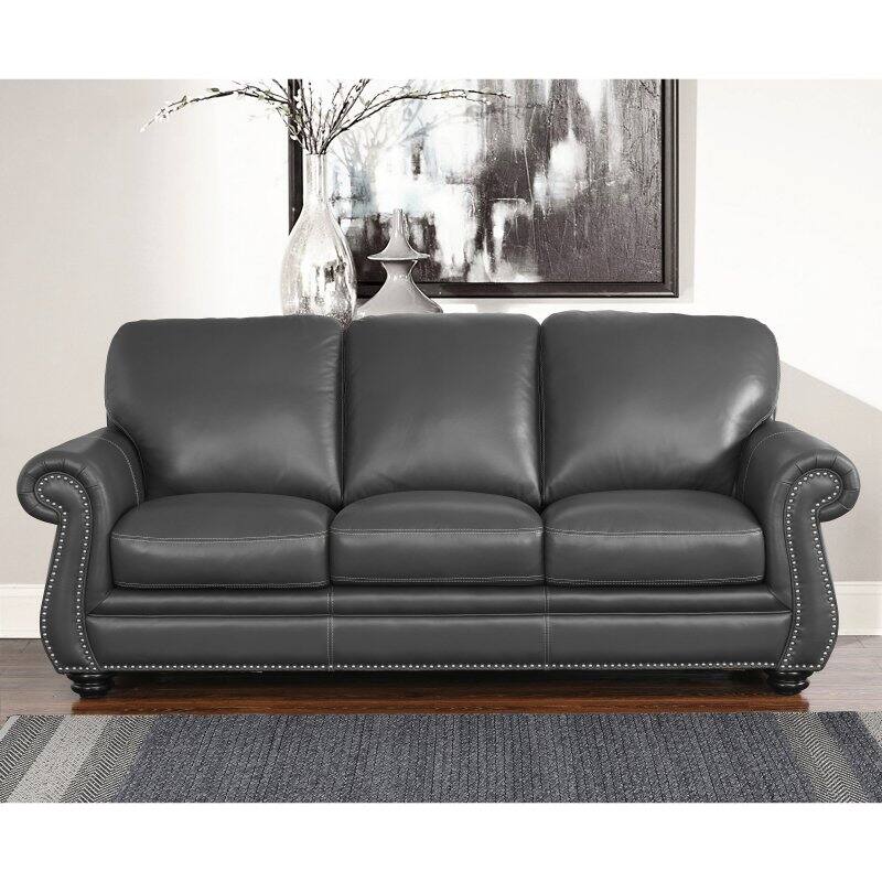 Abbyson Dasher Leather Sofa