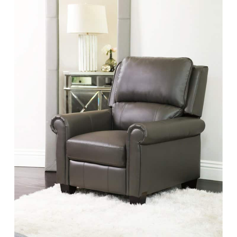 Abbyson Harley Pushback Leather Recliner