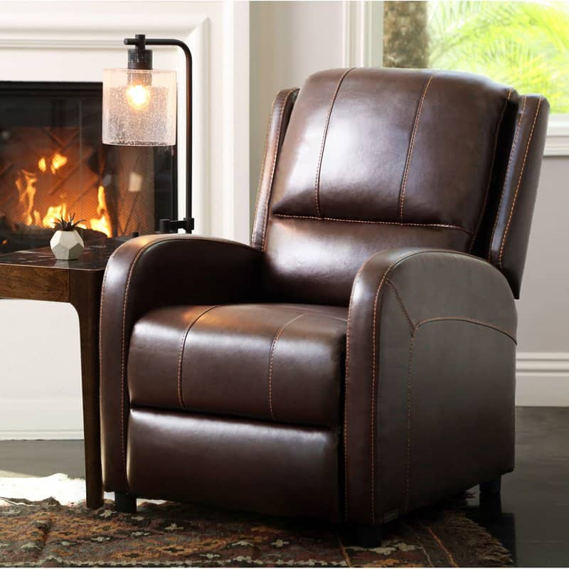 Abbyson Kade Pushback Leather Recliner