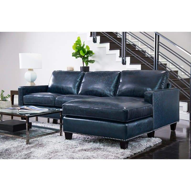 Abbyson Kandice Top Grain Leather Sectional Sofa