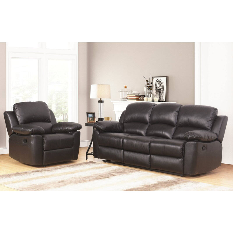 Abbyson Living Western Leather Sofa and Recliner Set