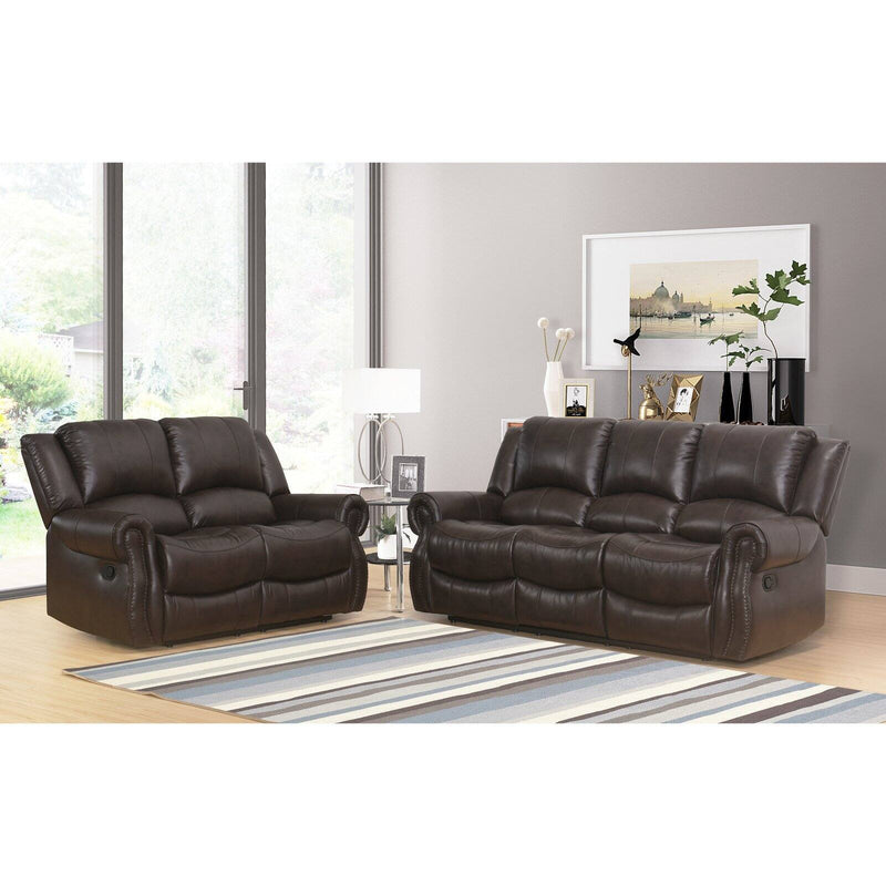 Abbyson Living Toya 2-Piece Faux Leather Reclining Sofa and Loveseat