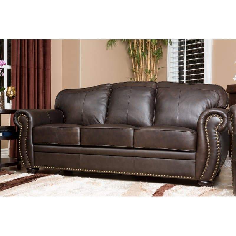 Abbyson Tamra Leather Sofa