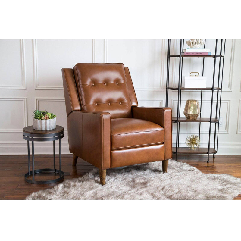 Abbyson Arlo Tufted Leather Pushback Recliner