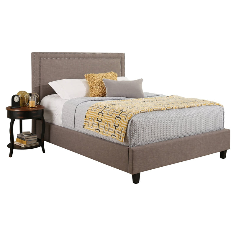 Abbyson Natalie Upholstered Panel Bed