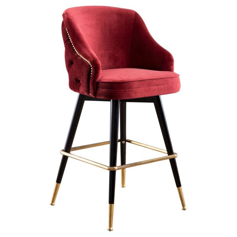 Abbyson Levi Tufted Back Bar Stool