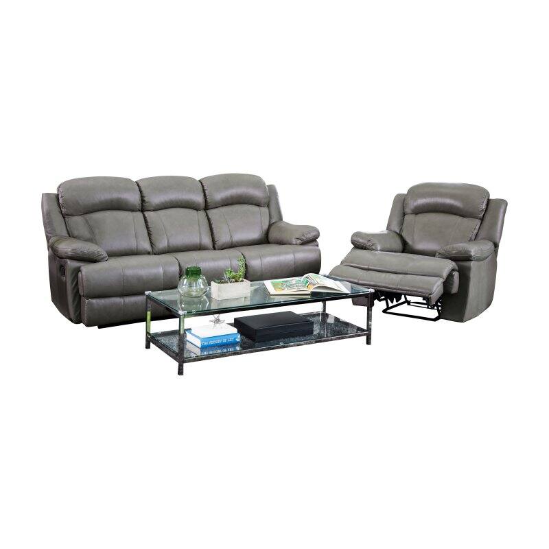 Abbyson Clarence 2 Piece Reclining Sofa and Recliner Set