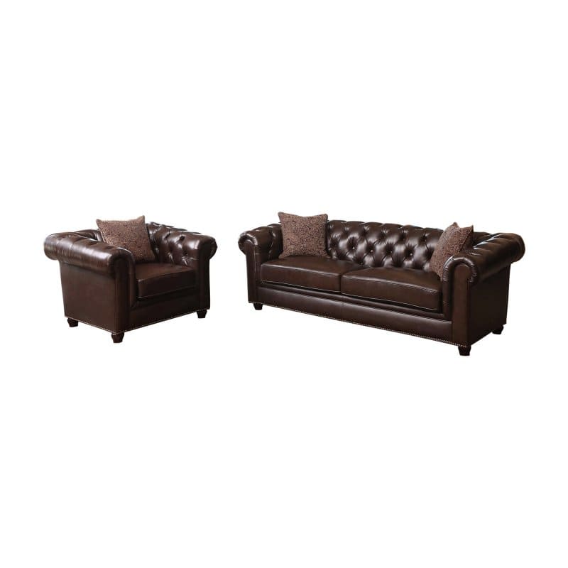 Abbyson Carmela 2 Piece Sofa and Arm Chair Set