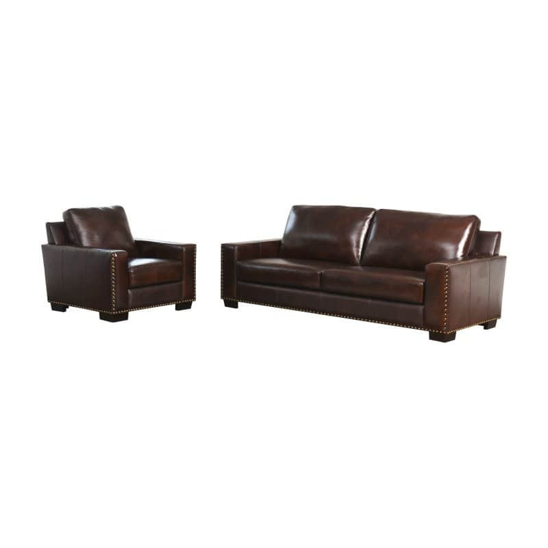 Abbyson Monaco 2 Piece Sofa and Arm Chair Set