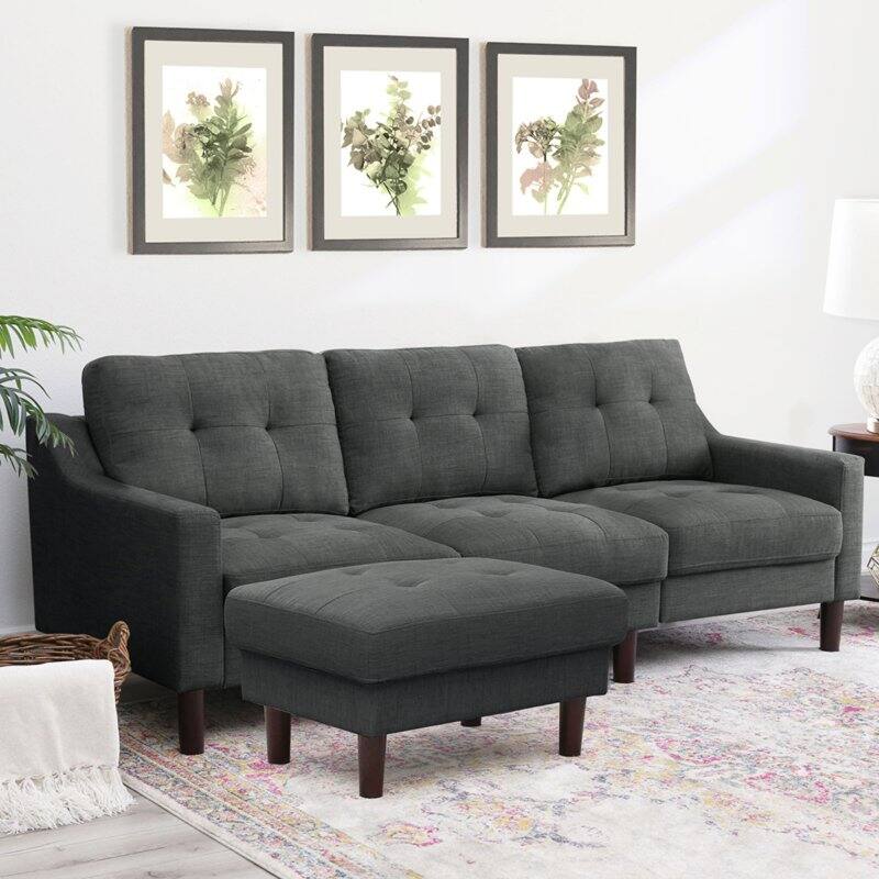 Abbyson Living Parker Fabric Chaise Sectional Sofa