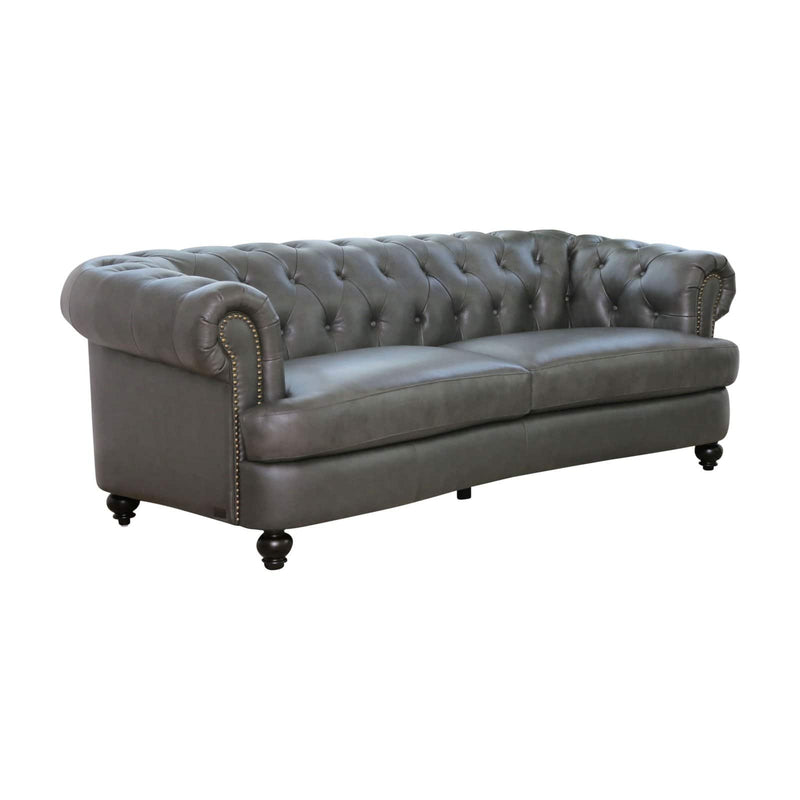 Abbyson Ellington Tufted Top Grain Leather Sofa