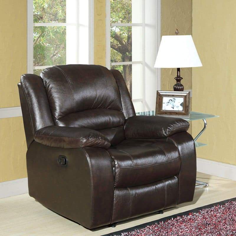 Abbyson Ashlyn Brown Leather Reclining Chair