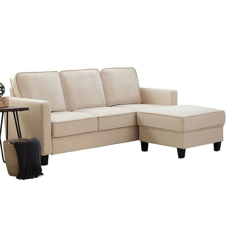 Abbyson Kodiak Fabric Sofa and Ottoman Set