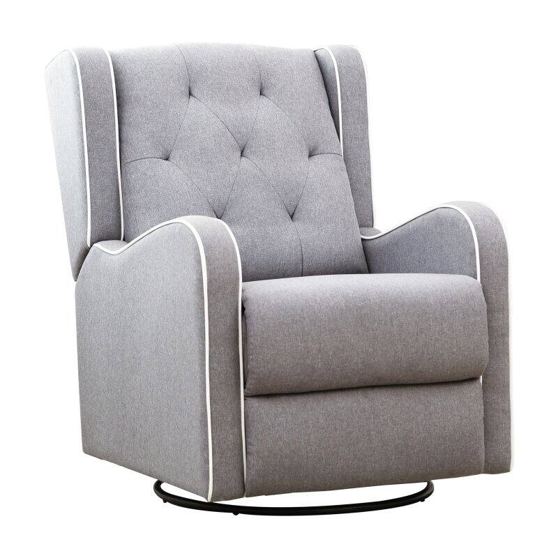 Abbyson Eva Tufted Swivel Recliner