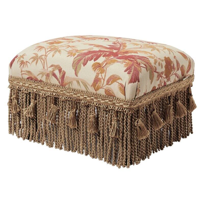 Jennifer Taylor Home Fiona Traditional Decorative Footstool - Light Coral