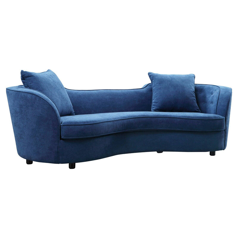 Armen Living Palisade Tufted Sofa Blue