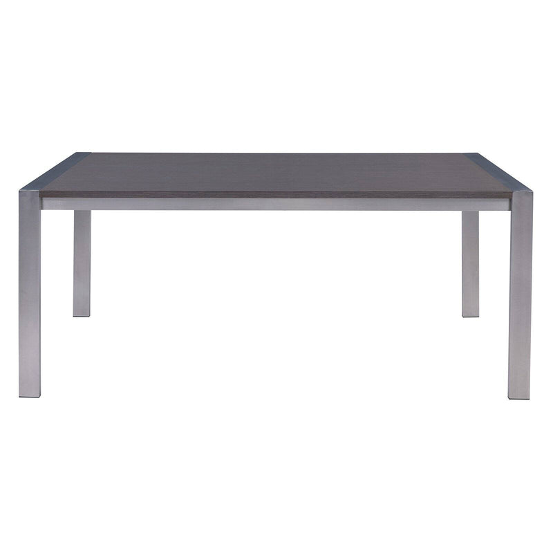 Home Chic Mizuno 72 in. Rectangular Dining Table Silver / Gray Walnut