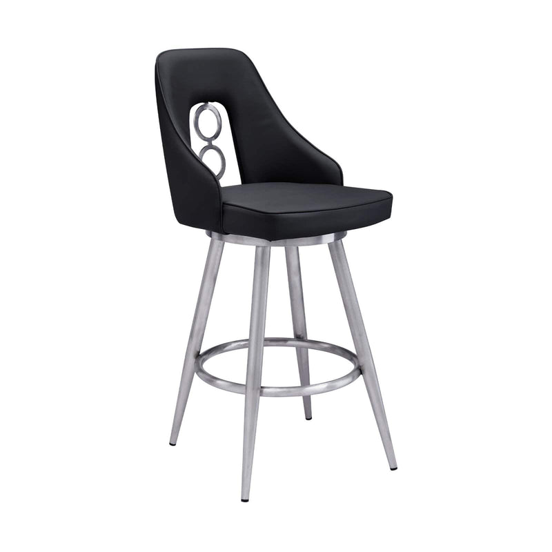 Armen Living Ruby 30 in. Bar Stool Black