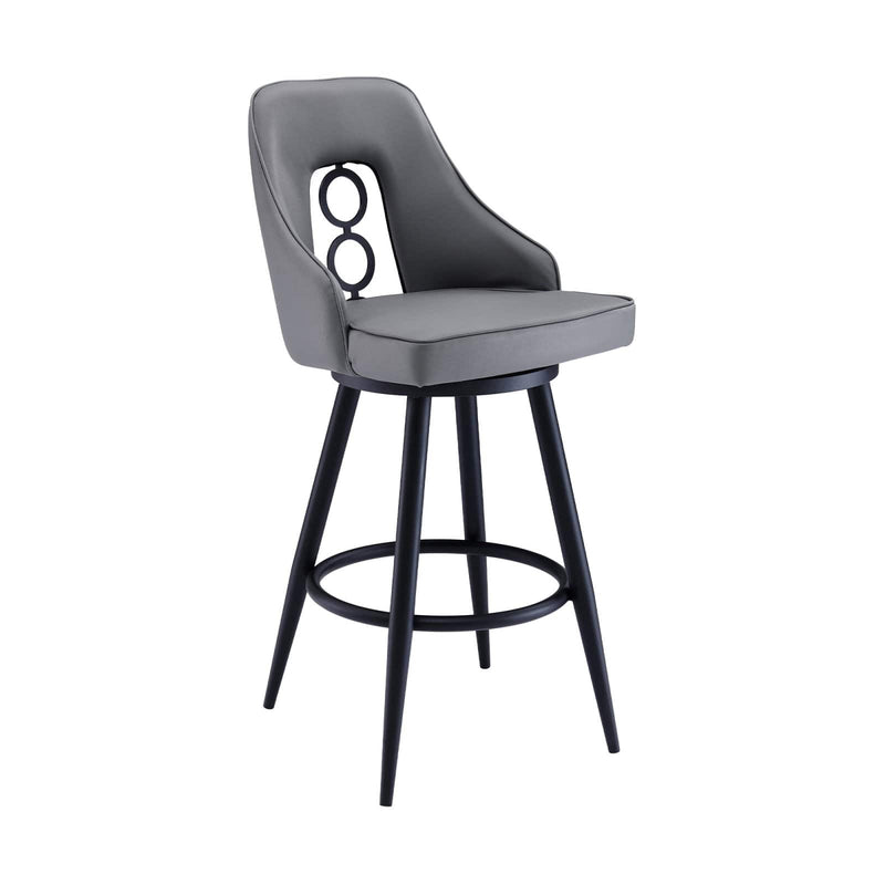 Armen Living Ruby 26 in. Counter Stool Gray