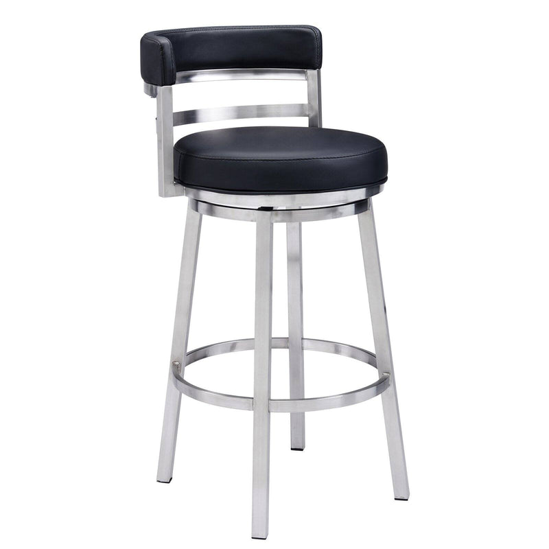 Armen Living Madrid 30 in. Bar Stool Black