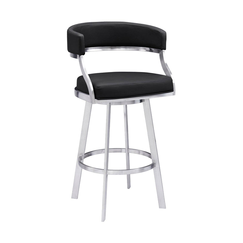 Armen Living Saturn 30 in. Bar Stool Black