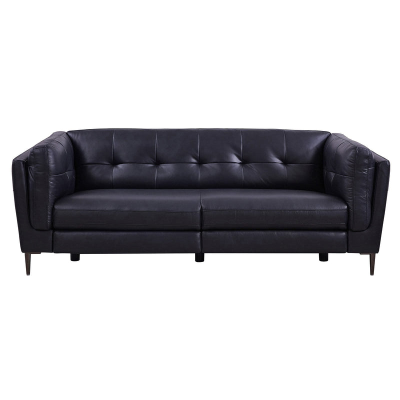 Armen Living Gary Power Reclining Sofa with USB Port Navy