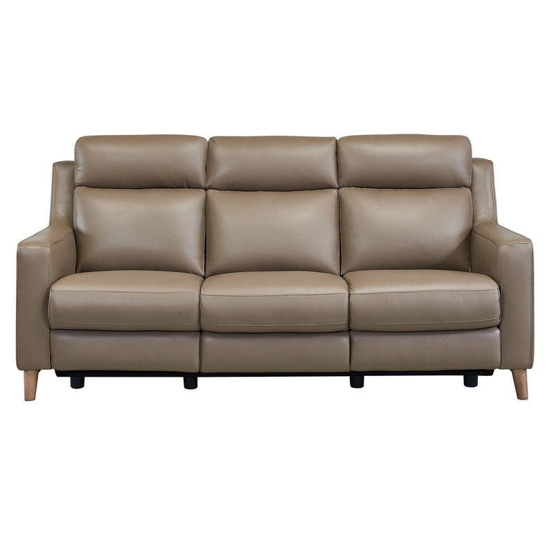 Armen Living Juliette Power Reclining Sofa with USB Port Taupe