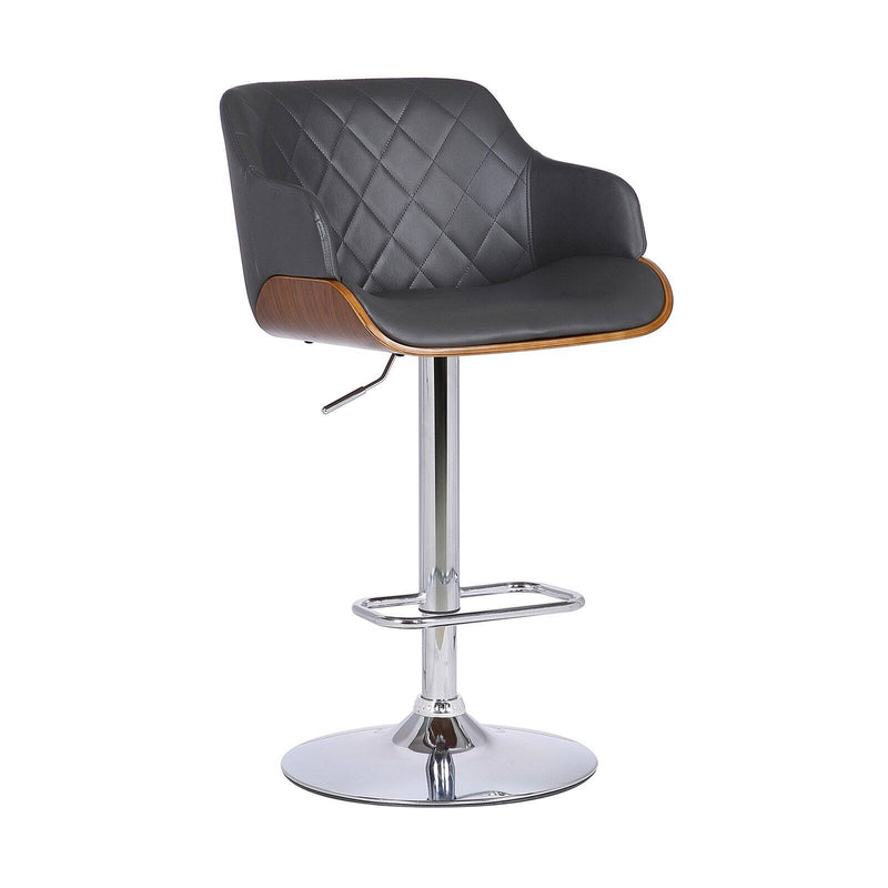 Armen Living Toby Adjustable Swivel Bar Stool Black