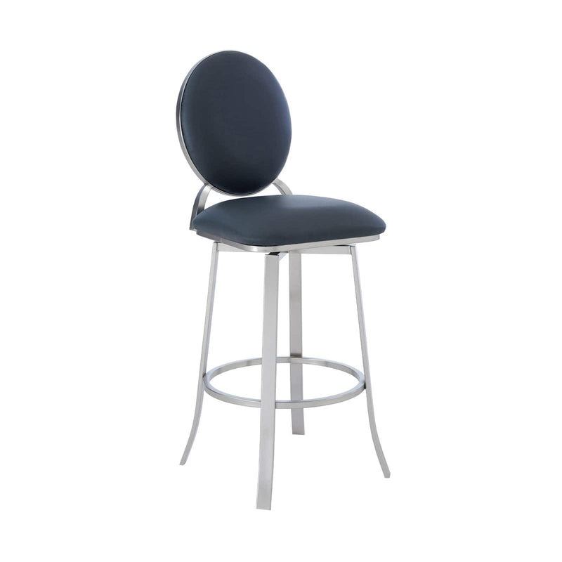 Armen Living Pia 30 in. Swivel Bar Stool Gray