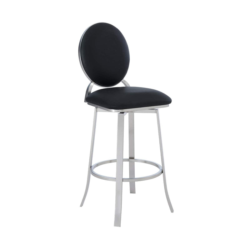 Armen Living Pia 26 in. Swivel Counter Stool Black