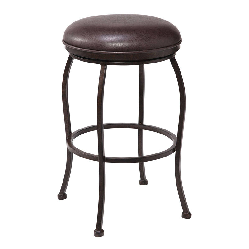 Armen Living Amy 26 in. Swivel Counter Stool Brown / Auburn Bay