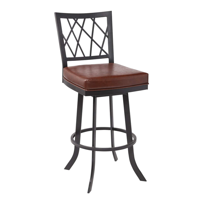 Armen Living Giselle 26 in. Swivel Counter Stool Vintage Coffee