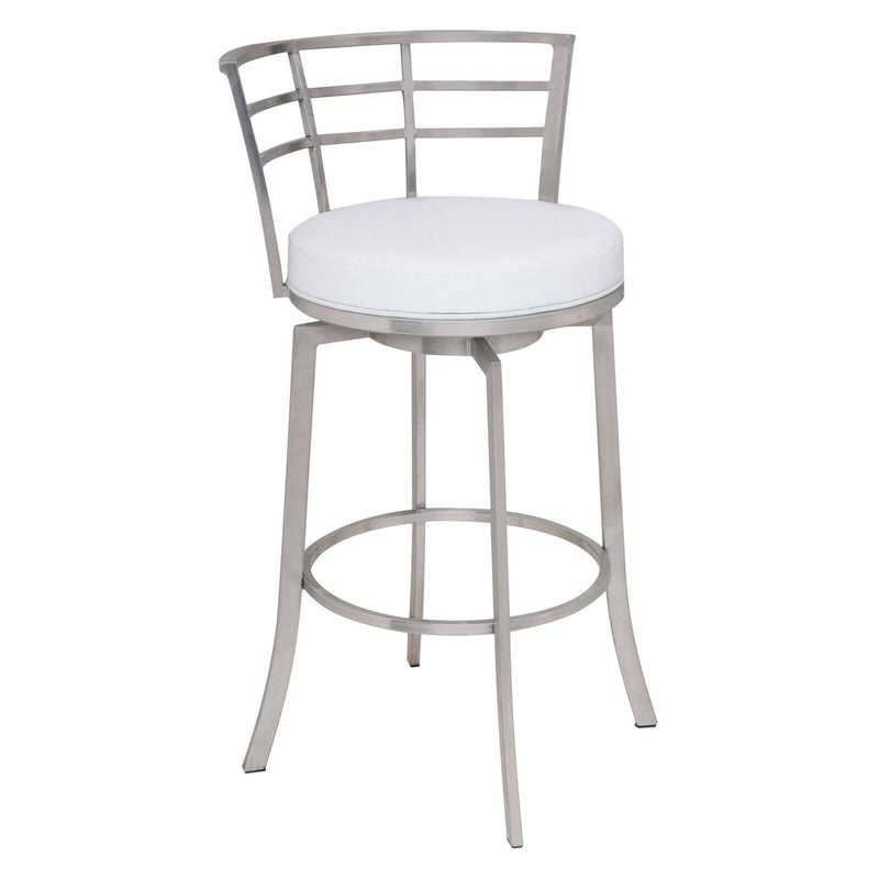 Armen Living Viper 26 in. Swivel Counter Stool White