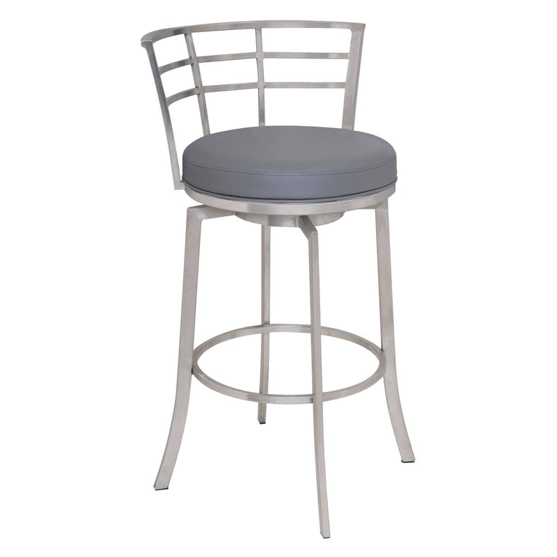 Armen Living Viper 30 in. Swivel Bar Stool Gray