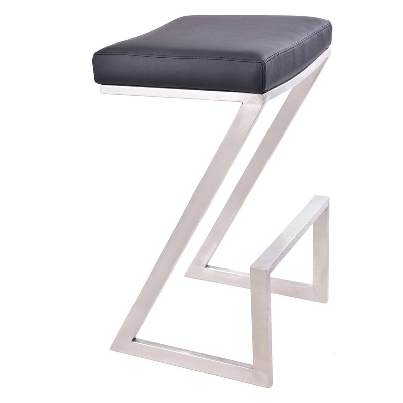 Armen Living Atlantis 26 in. Backless Counter Stool Black