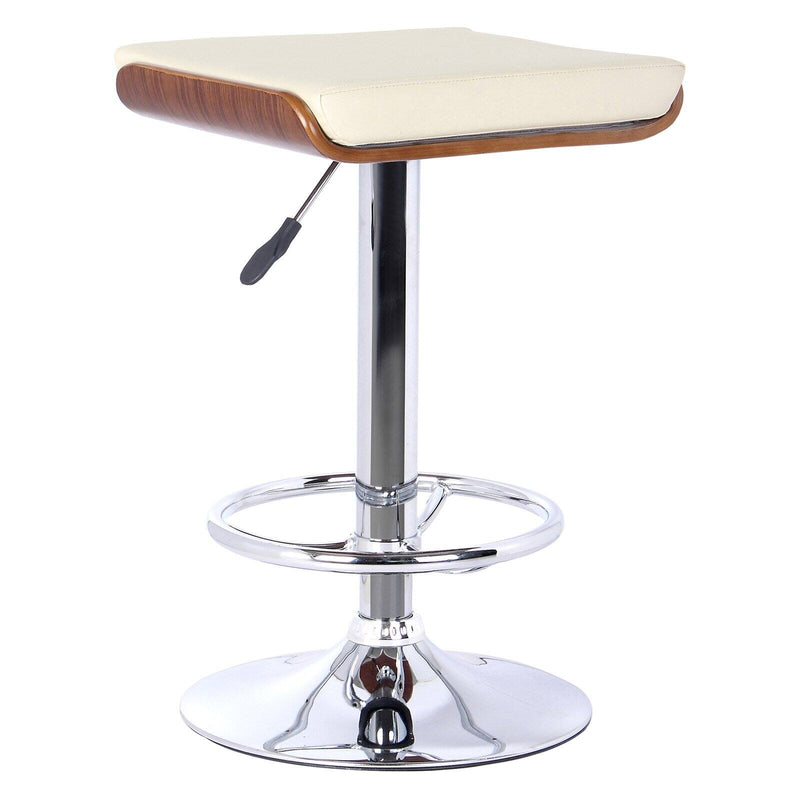 Armen Living Java Adjustable Swivel Bar Stool Cream