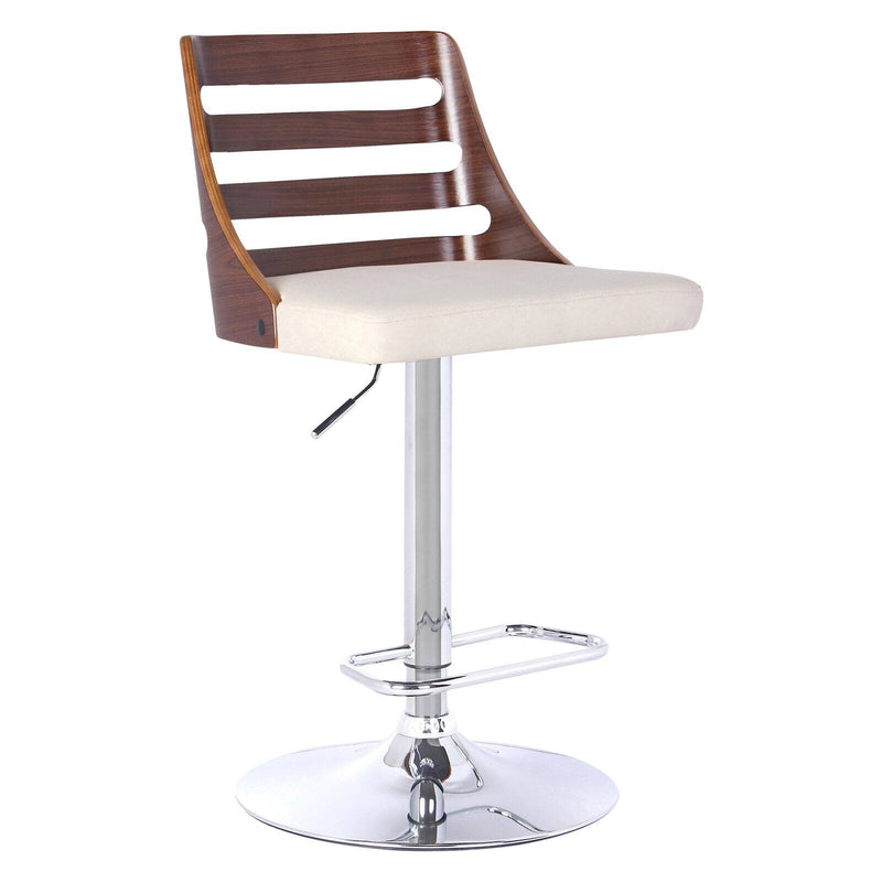 Armen Living Storm Adjustable Swivel Bar Stool Cream