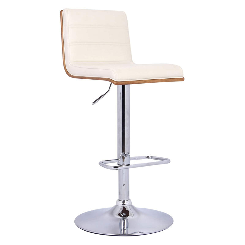 Armen Living Aubrey Adjustable Swivel Bar Stool Cream