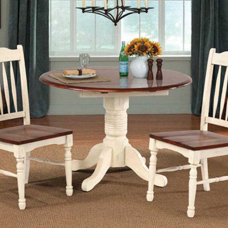 A-America British Isles Round Double Drop-Leaf Dining Table