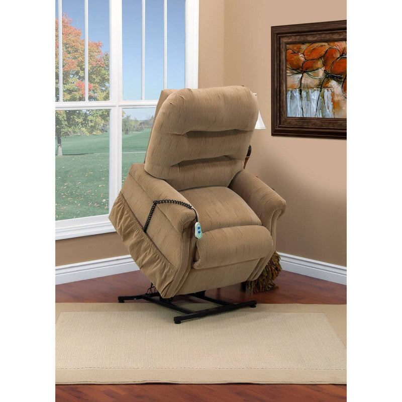 Med-Lift Aaron Wide Three Way Lift Recliner Light Brown