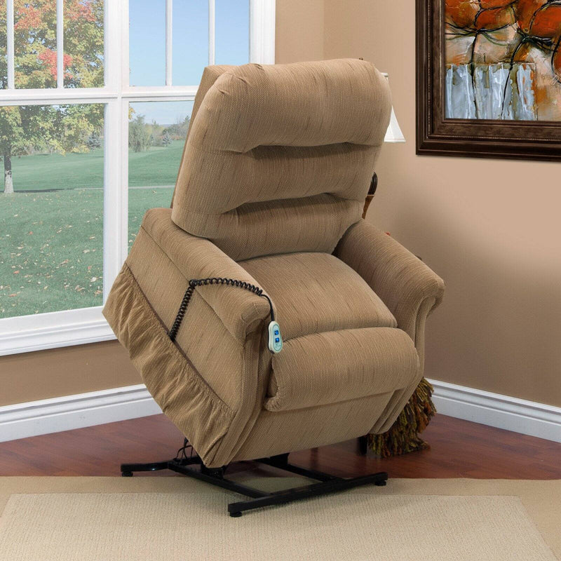 Med-Lift Aaron Tall Three Way Lift Recliner Light Brown