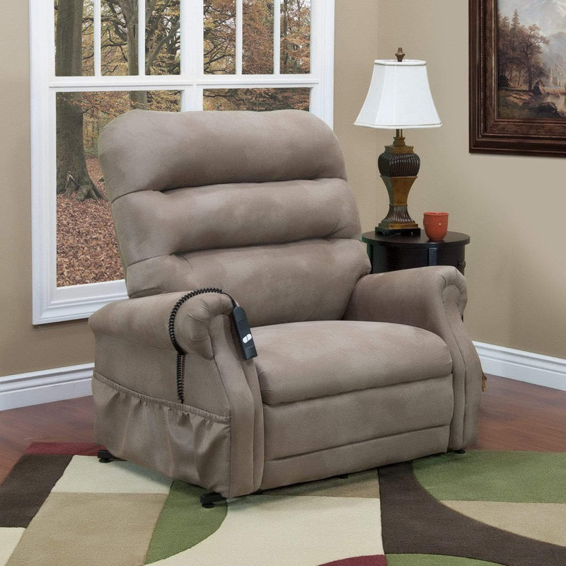 Med-Lift Stampede Fabric Lift Recliner Mocha